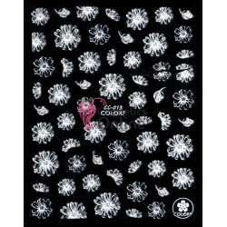 Stickere 3D pentru unghii Albe Carving Cod CC013